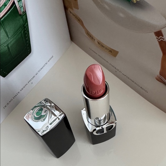 Christian Dior Rouge Dior 100- Nude Look Satin Refillable Lipstick- NEW - Picture 2 of 4